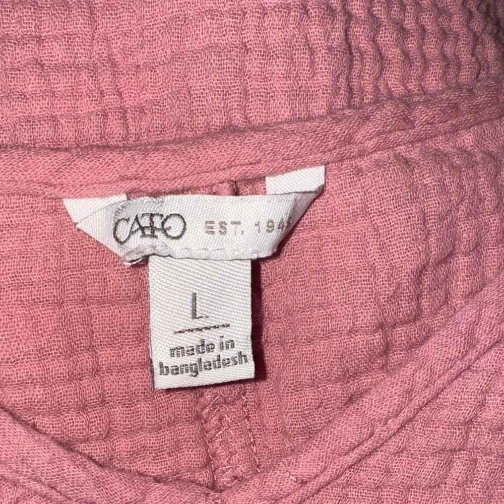 Cato Pink V-Neck Women's Gauzy Top Size Large - Picture 8 of 10
